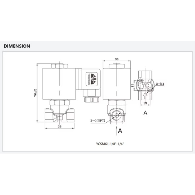 Brass Direct Acting Normally Open Air Water OEM ODM Supported Solenoid Valves For Air Compressor Use